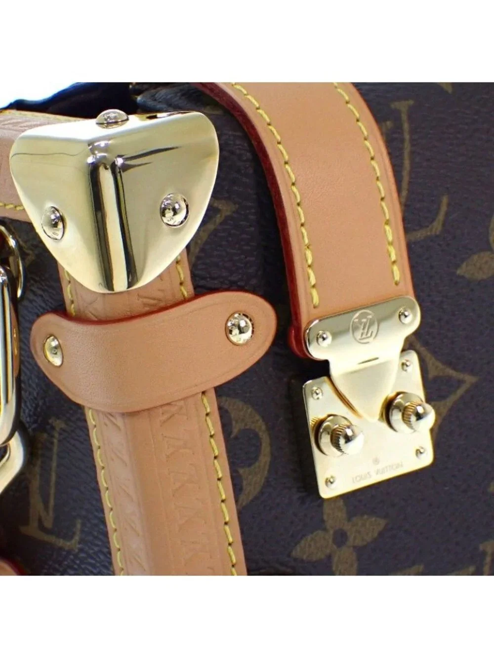 Louis Vuitton Side Trunk PM Shoulder Bag 2-Way Monogram Brown